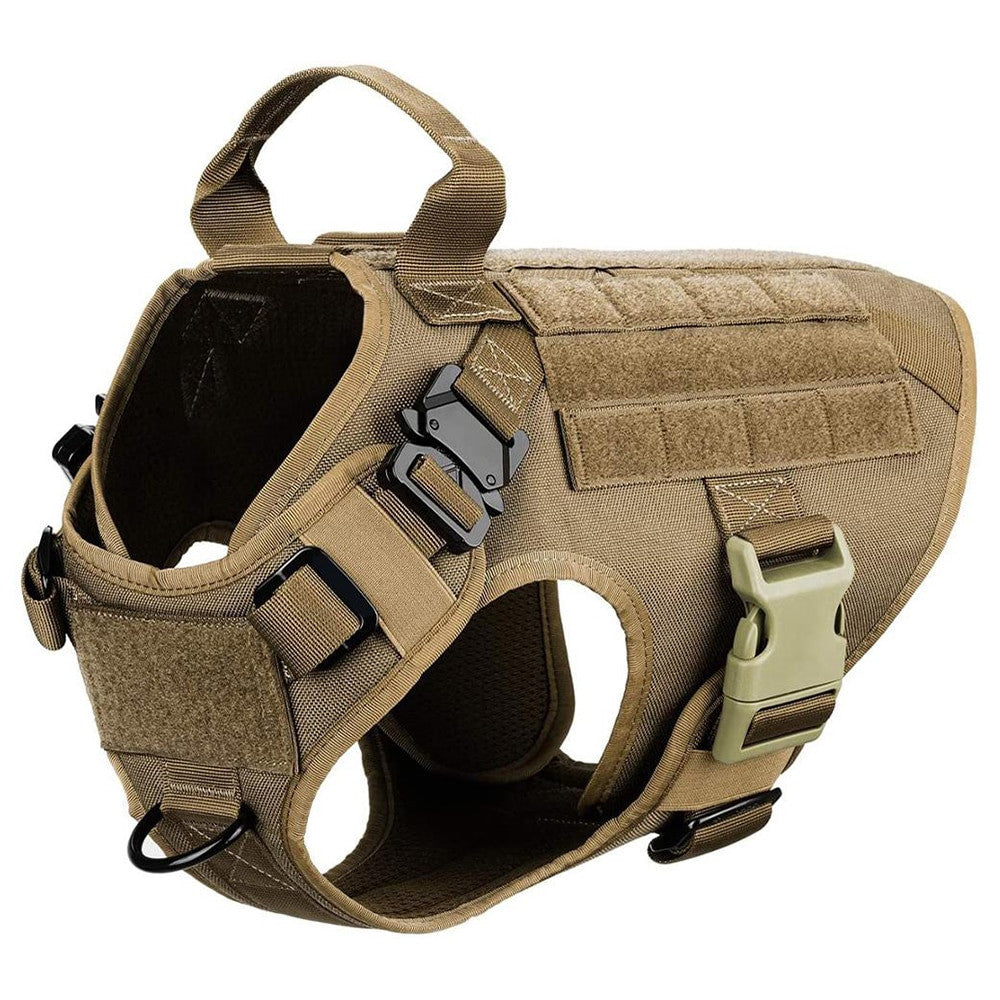 Metal Buckle Tactical Dog Harness & Lead