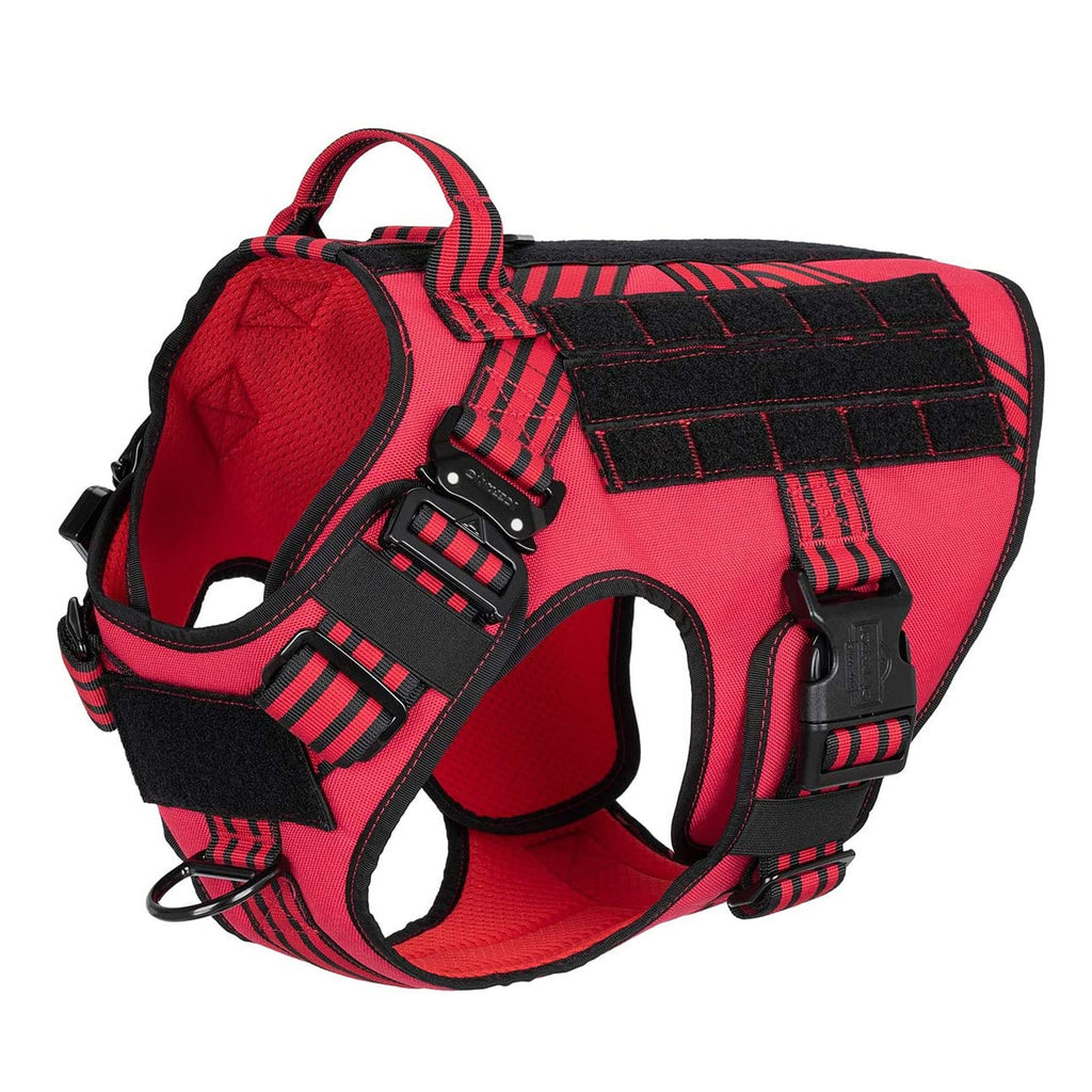 Metal Buckle Tactical Dog Harness & Lead