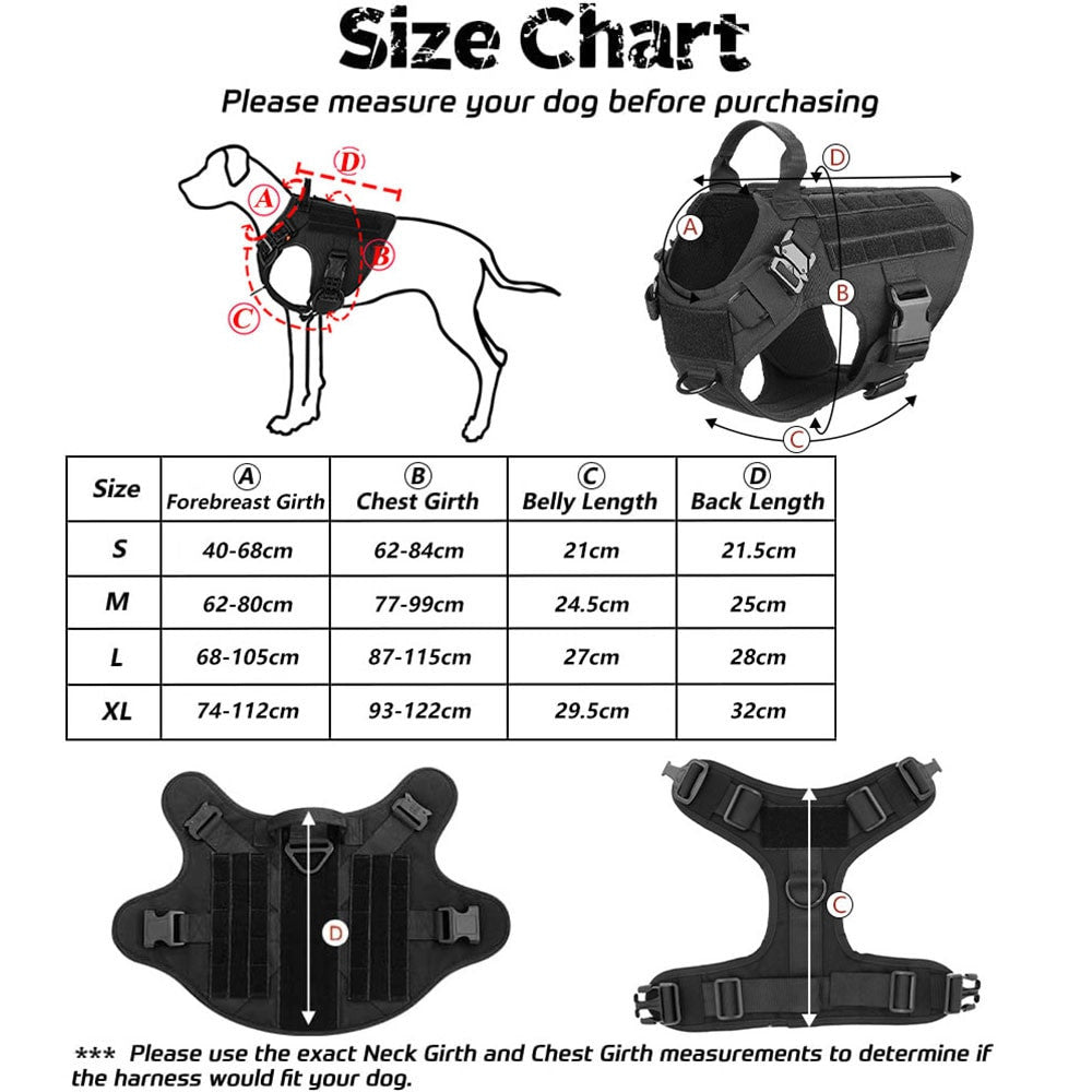 Military Dog Harness And Leash Kits